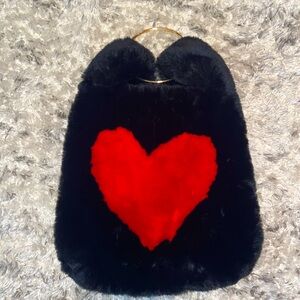 Soft black and red purse